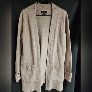 Rachel Zoe Beige Open-Front Cardigan